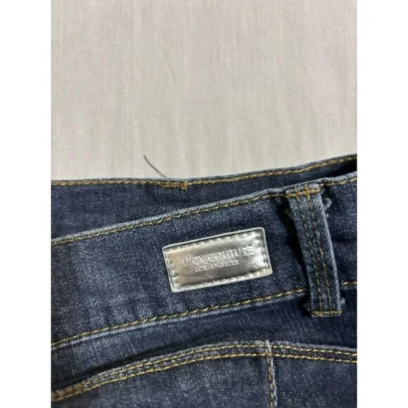 Women’s Juicy Couture Distressed Stretch Denim Capri Jeans Size 12 - Picture 8 of 8